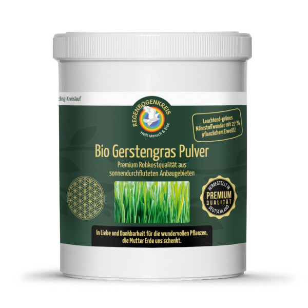Bio Premium Gerstengras Pulver aus Deutschland, 150 oder 250 g
